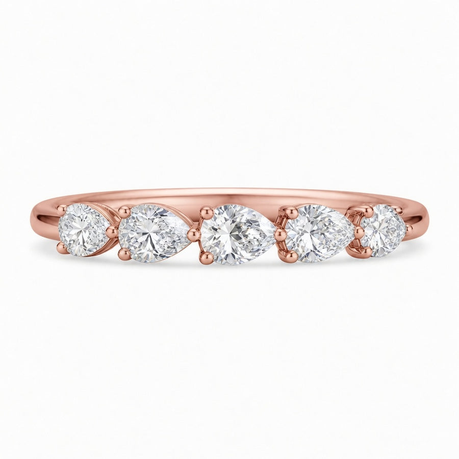 14K White Gold Lab-Grown Diamond 5-Stone Fashion Ring (1.00 CTW – D–F / VS1–VS2)