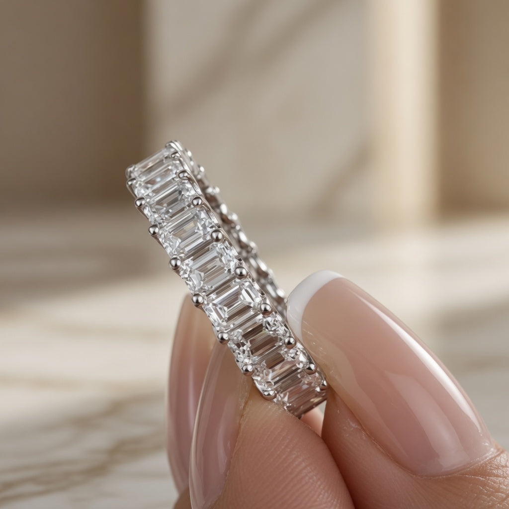 3.30 CT Lab-Grown Diamond Prong Ring in 14K White Gold (D–F / VS1–VS2)