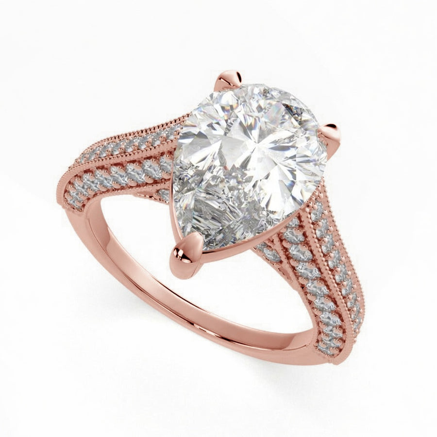 Martina 2.75 Carat Pear Cut Pave Engagement Ring