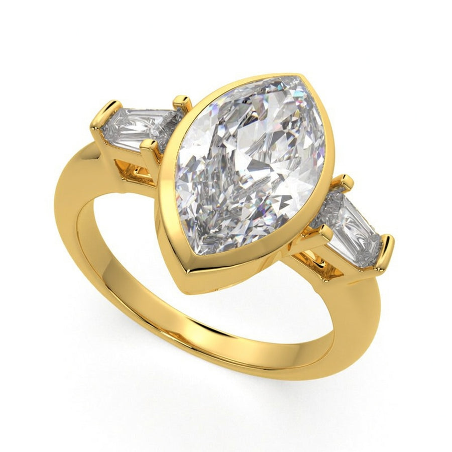 Emilia 2.5 Carat Marquise Cut Trilogy 3 Stone Engagement Ring