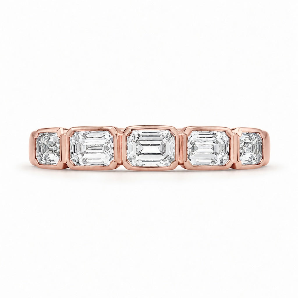 1.10 CT Lab-Grown Diamond Stackable Fashion Ring in 14K White Gold (D–F / VS1–VS2)