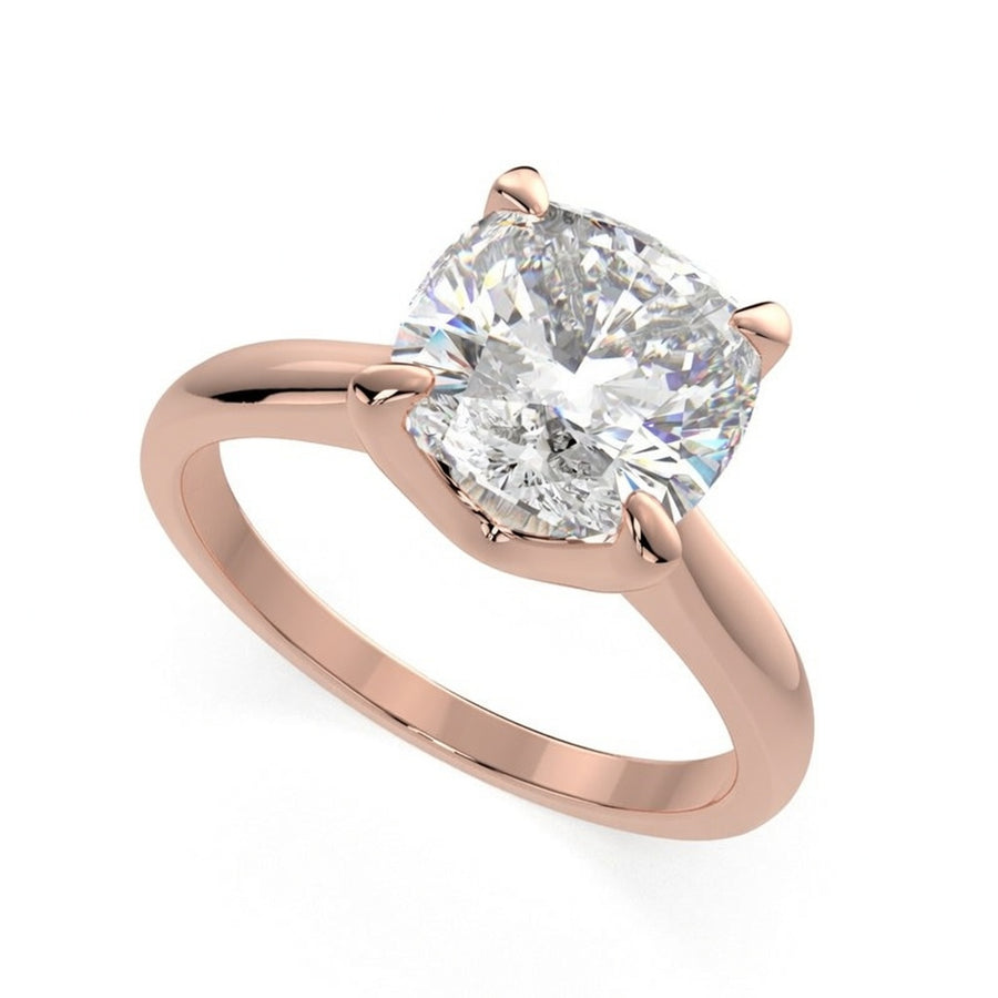 Juliana 2 Carat Cushion Cut Classic Solitaire Engagement Ring