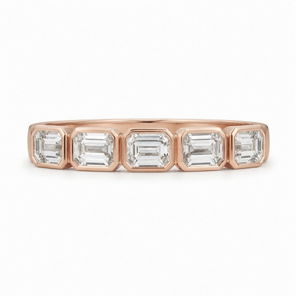 14K White Gold Lab-Grown Diamond Stackable Fashion Ring (1.10 CTW – D–F / VS1–VS2)