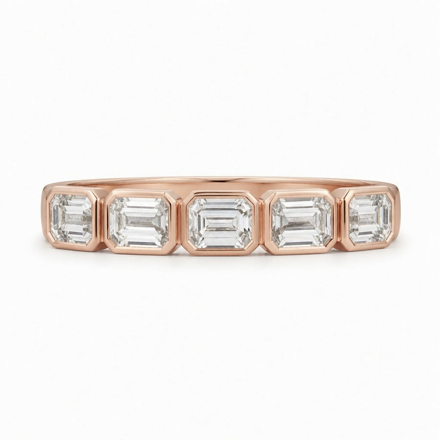 14K White Gold Lab-Grown Diamond Stackable Fashion Ring (1.10 CTW – D–F / VS1–VS2)