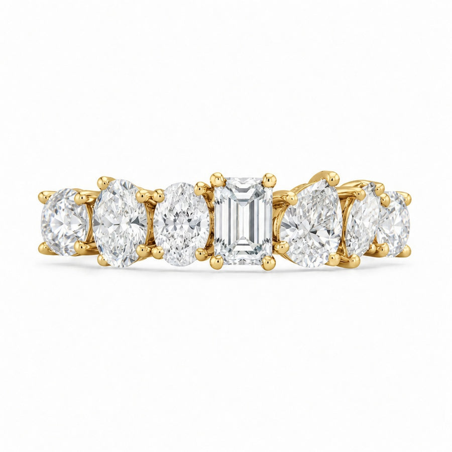 1.10 CT Lab-Grown Diamond Stackable Fashion Ring in 14K White Gold (D–F / VS1–VS2)