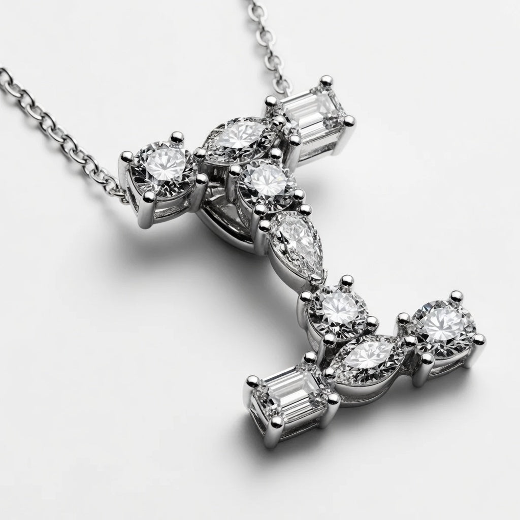 1.75 CTW Mosaic Multi-Shape Initial I Pendant (D–F / VS1–VS2)