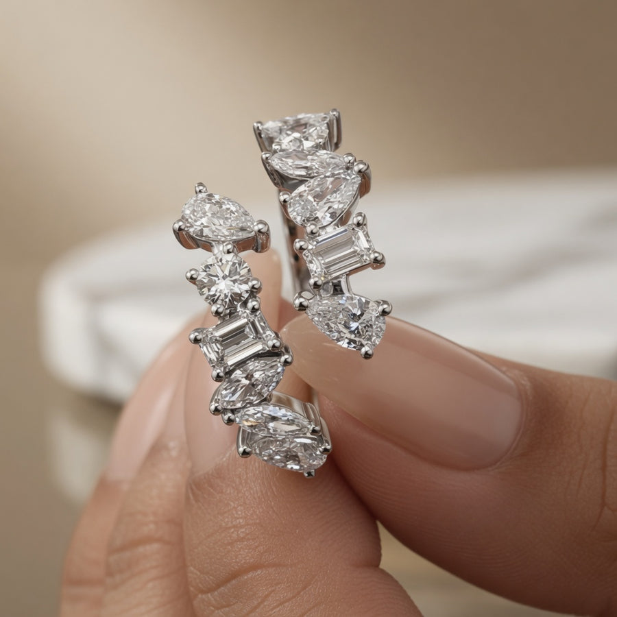 1.45 CT Lab-Grown Diamond Wrap Fashion Ring in 14K White Gold (D–F / VS1–VS2)