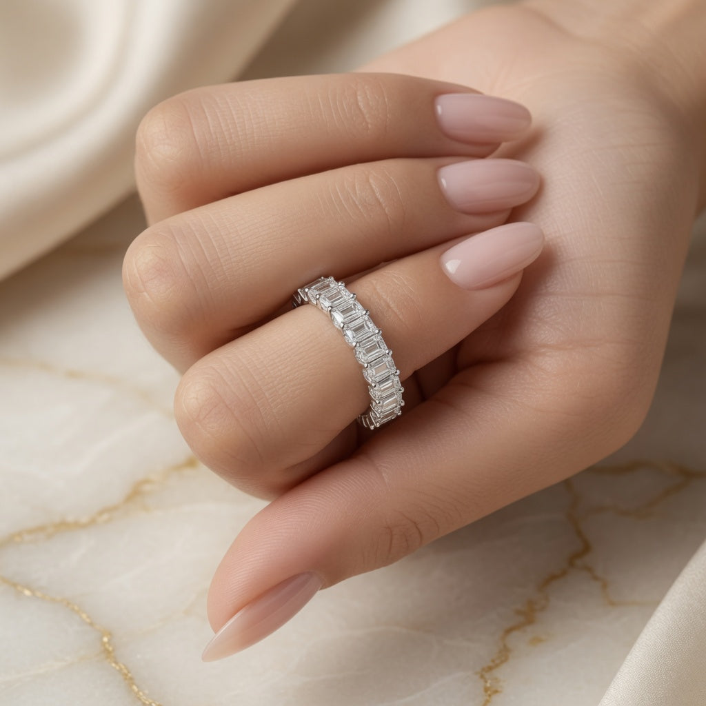 3.30 CT Lab-Grown Diamond Prong Ring in 14K White Gold (D–F / VS1–VS2)
