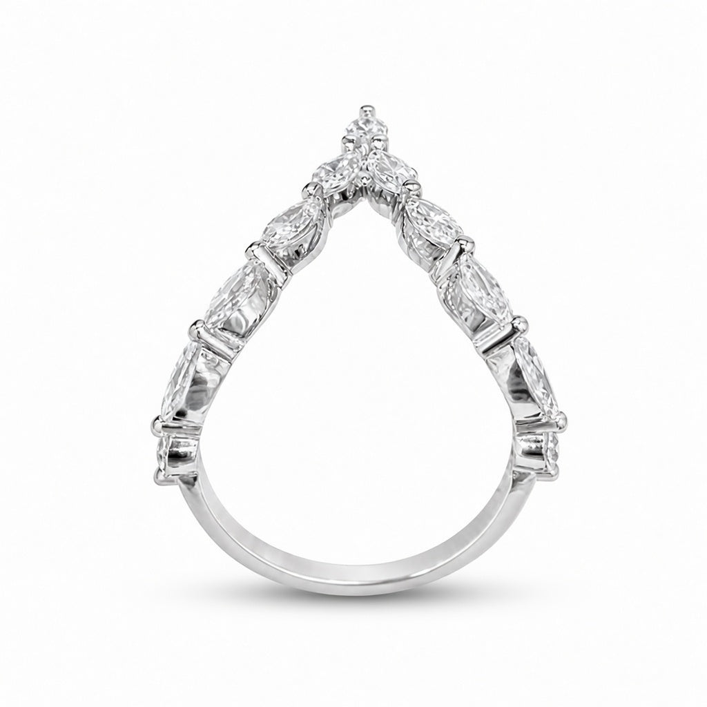 1.30 CT Round Lab-Grown Diamond Statement Ring in 14K White Gold (D–F / VS1–VS2)