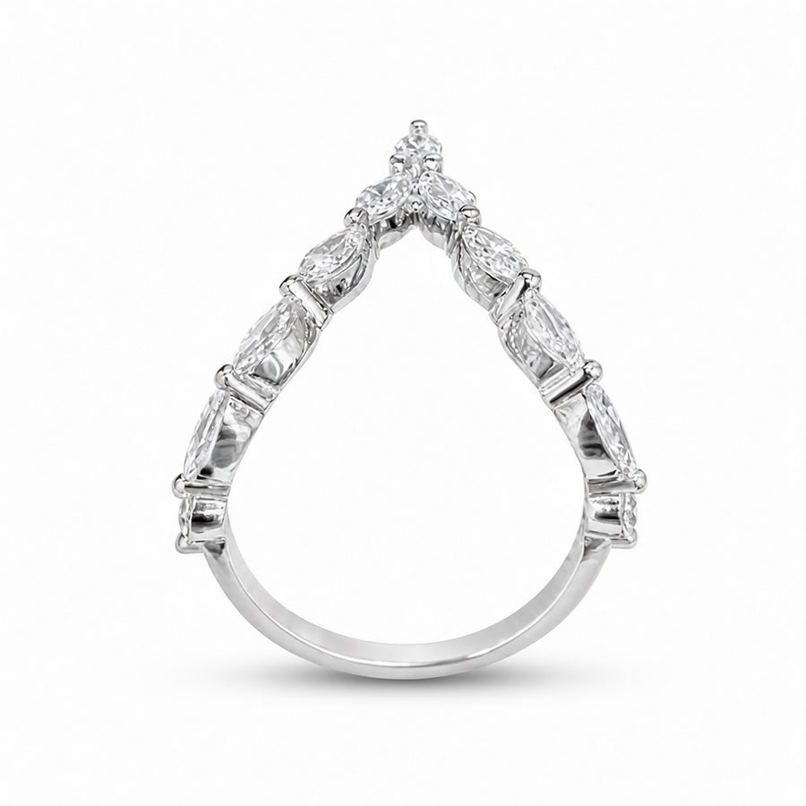 1.30 CT Round Lab-Grown Diamond Statement Ring in 14K White Gold (D–F / VS1–VS2)