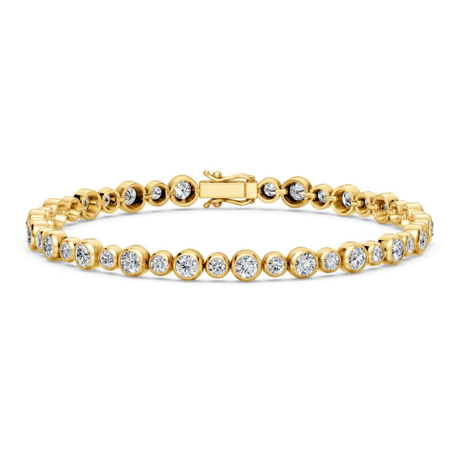5.14 Carat Round Cut Diamond Tennis Bracelet VS1 D F White Gold 14k