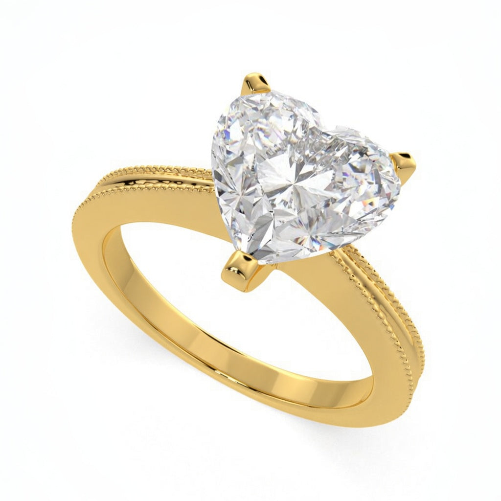 Camilla 2 Carat Heart Cut Solitaire Engagement Ring