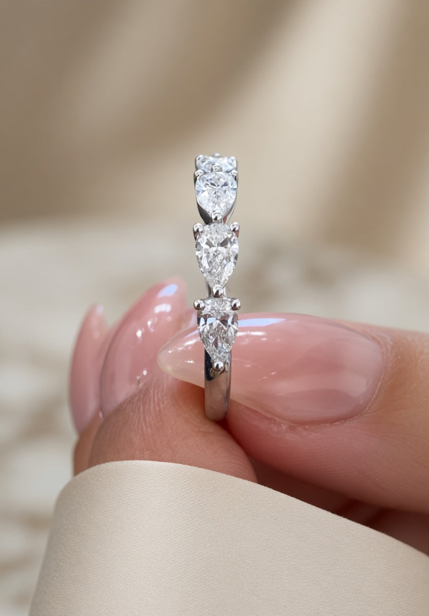 1.80 CT 5-Stone Lab-Grown Diamond Fashion Ring in 14K White Gold (D–F / VS1–VS2)