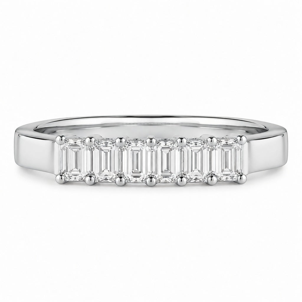 1.60 CT Lab-Grown Diamond Wedding Band Ring in 14K White Gold (Dâ€“F / VS1â€“VS2) from Diamond Studio