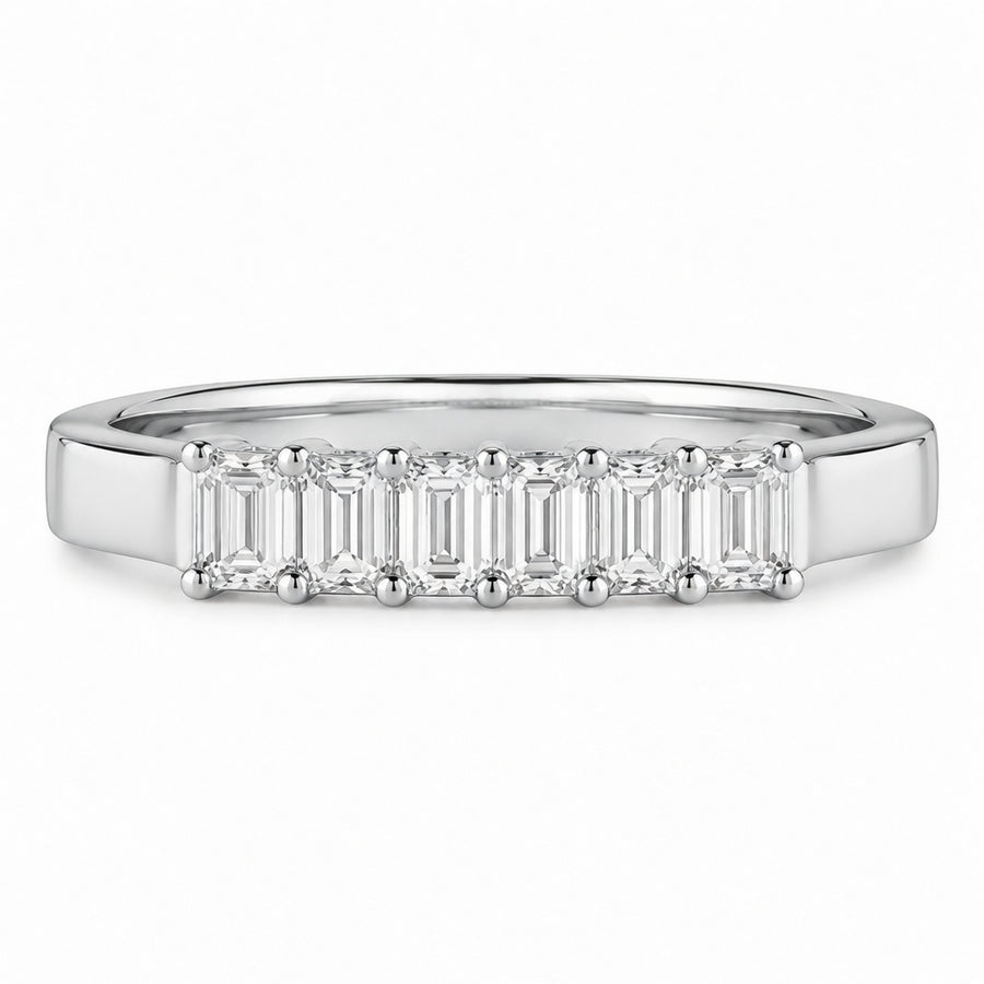 1.60 CT Lab-Grown Diamond Wedding Band Ring in 14K White Gold (D–F / VS1–VS2)