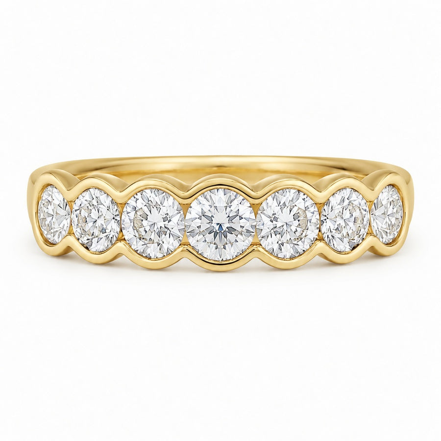 2.10 CT Lab-Grown Diamond Band Ring in 14K White Gold (D–F / VS1–VS2)