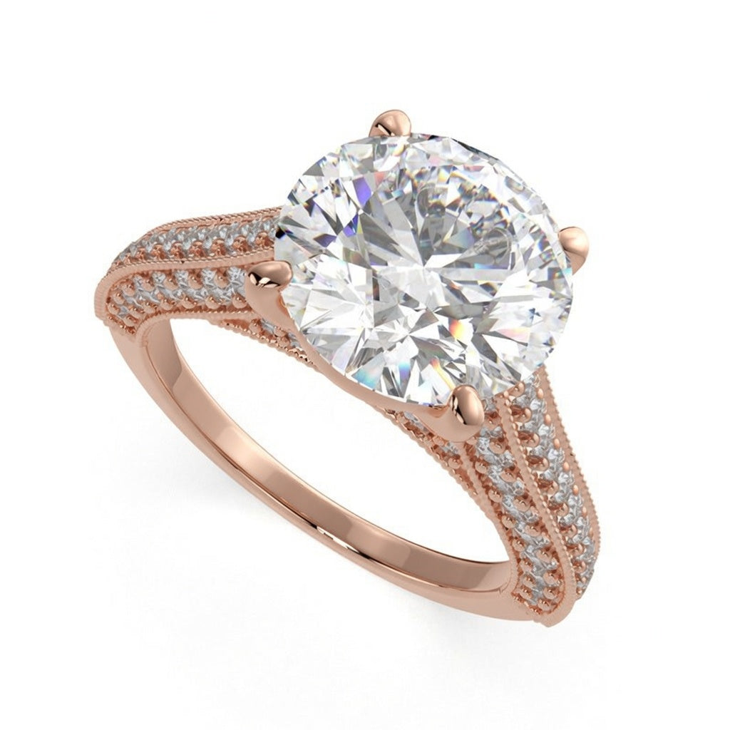 Martina 1.75 Carat Round Cut Pave Engagement Ring