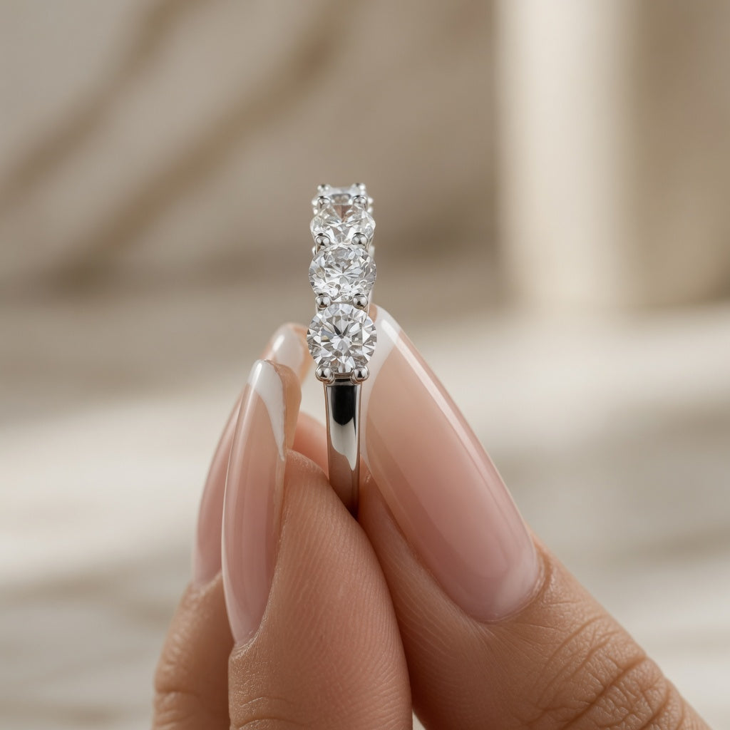 2.20 CT Lab-Grown Diamond Band Ring in 14K White Gold (D–F / VS1–VS2)
