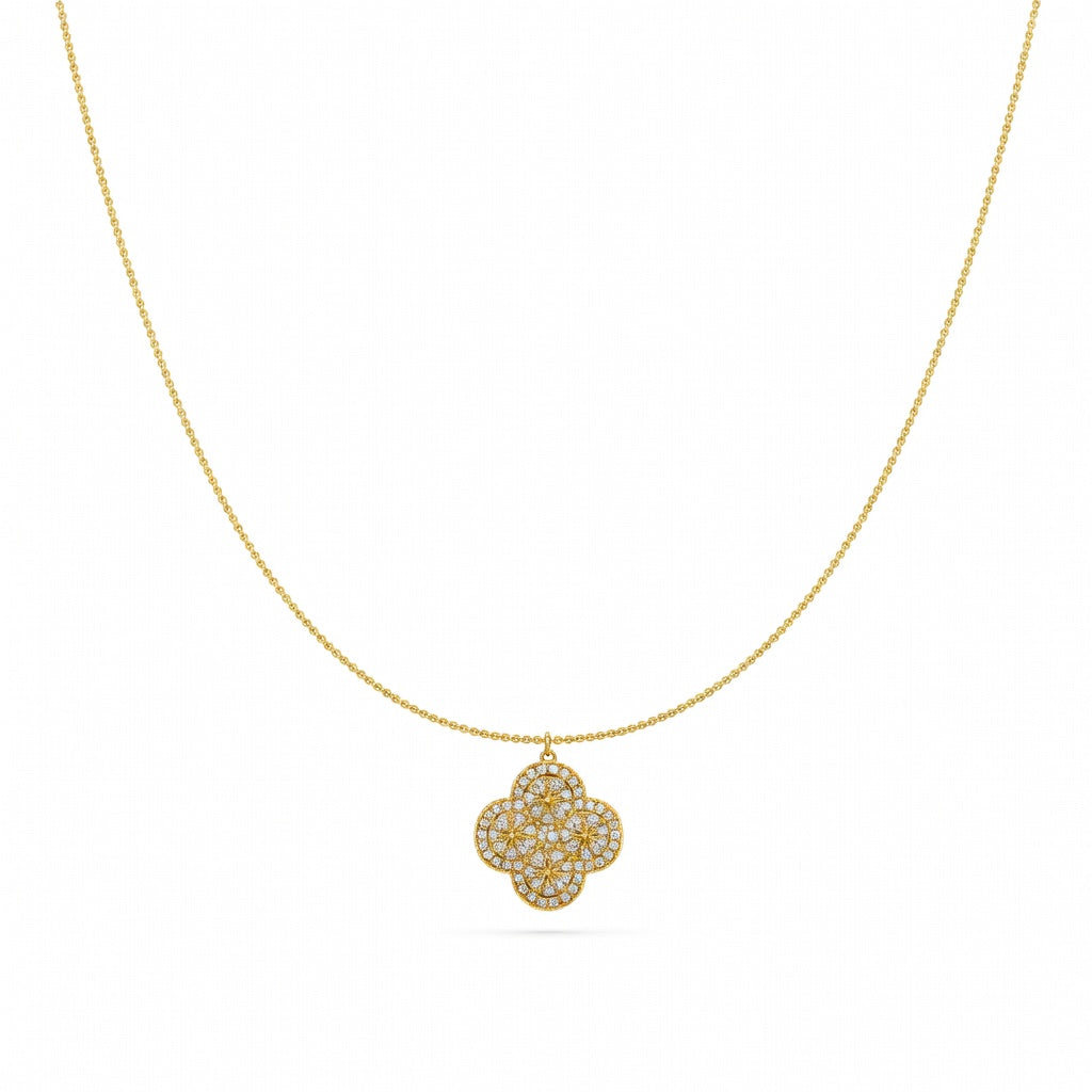 2 Ct Round Cut Diamond Pendant Necklace VS1 D-F White Gold 14k