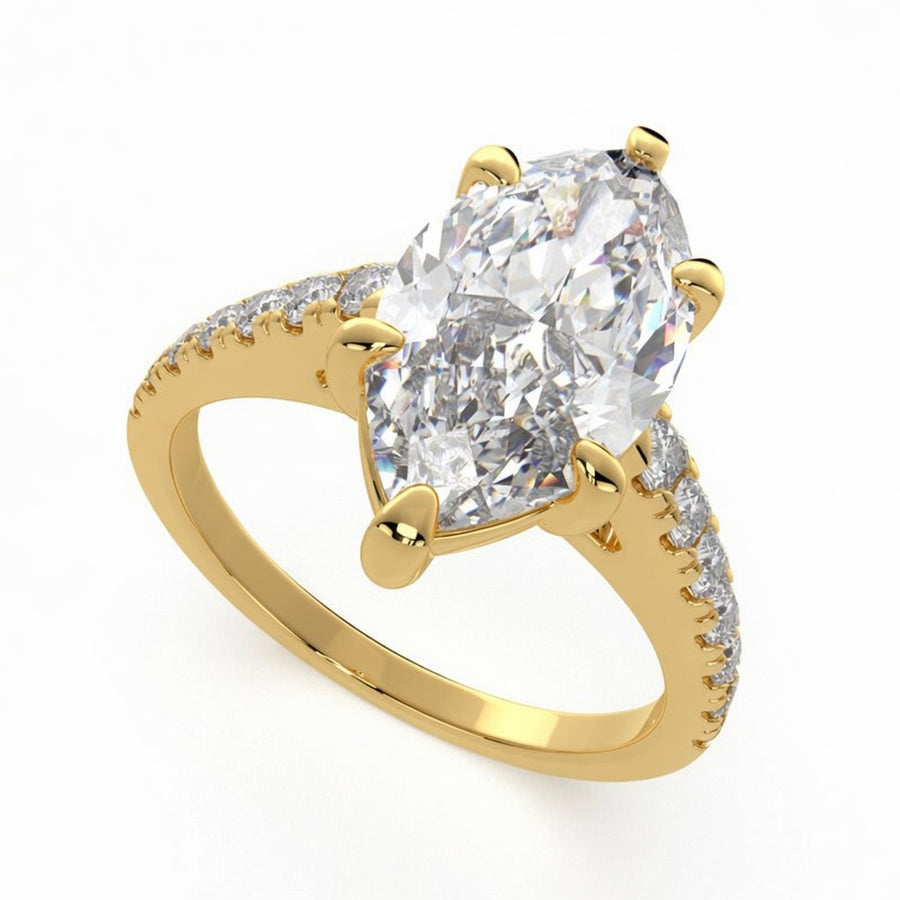 Ginevra 1.2 Carat Marquise Cut Tapered Engagement Ring