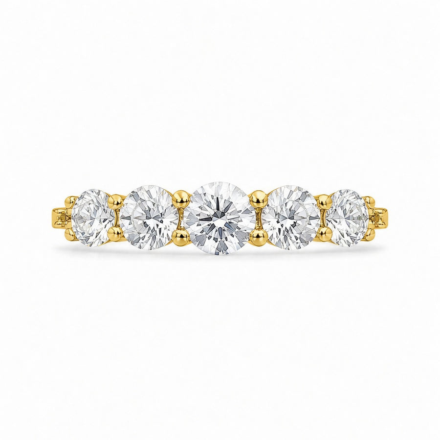 1.30 CT Lab-Grown Diamond Stackable Fashion Ring in 14K White Gold (D–F / VS1–VS2)