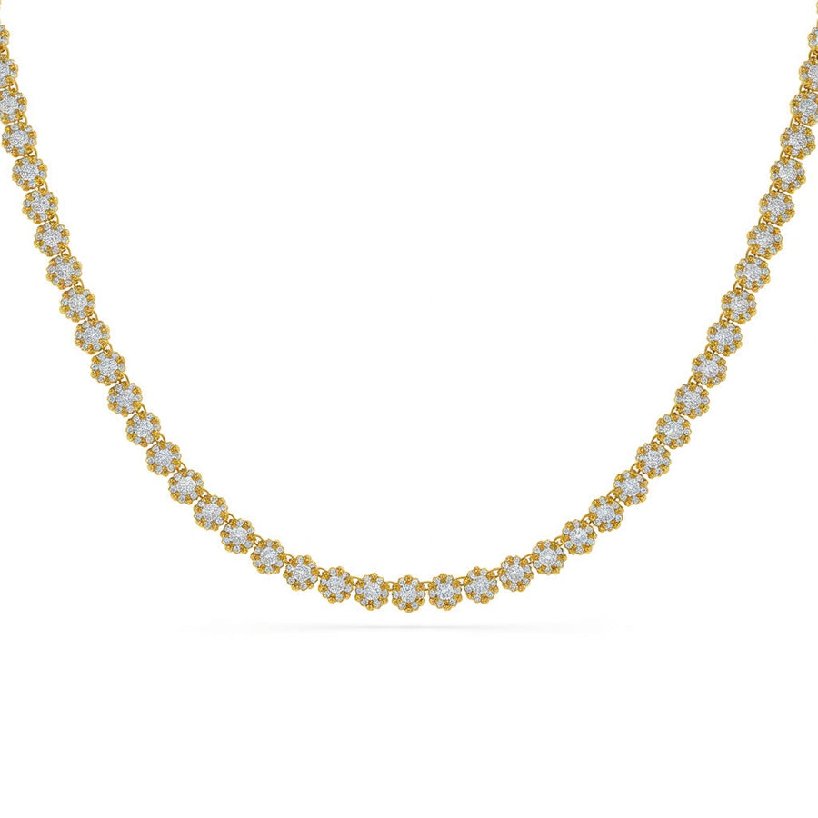 6.75 Ct Round Cut Diamond Tennis Necklace VS1 D-F White Gold 14k