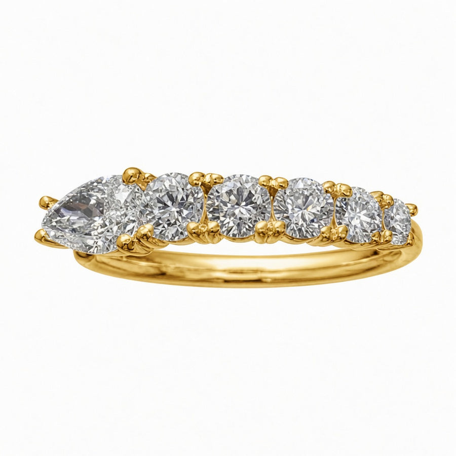 1.05 CT Lab-Grown Diamond Band Fashion Ring in 14K White Gold (D–F / VS1–VS2)