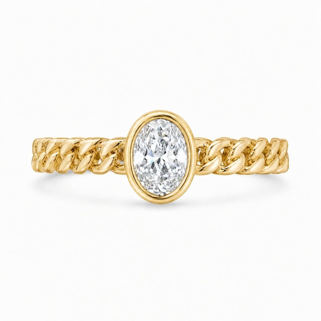 1.00 CT Lab-Grown Diamond Fashion Ring in 14K White Gold (D–F / VS1–VS2)