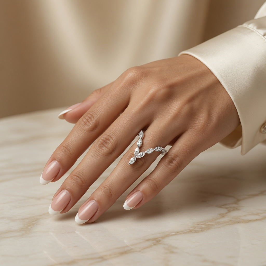 1.30 CT Round Lab-Grown Diamond Statement Ring in 14K White Gold (D–F / VS1–VS2)
