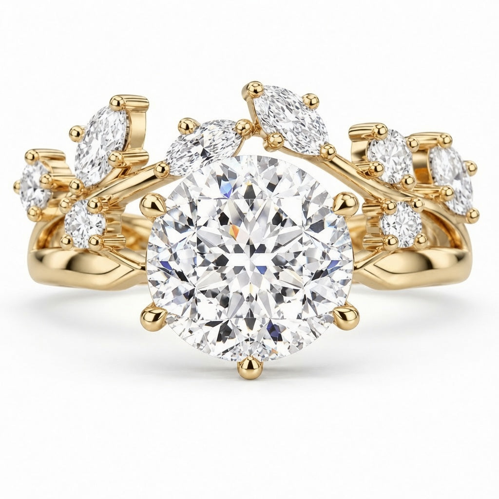 3.00 CT Portuguese Cut Lab-Grown Diamond 2PCS Bridal Set in 14K White Gold – Matching Wedding Band Anniversary Design