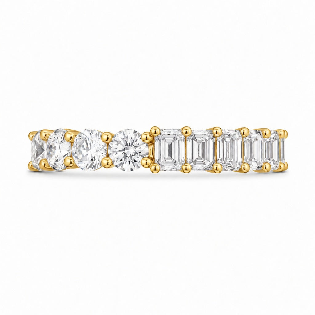 3.60 CT Lab-Grown Diamond Eternity Ring in 14K White Gold (D–F / VS1–VS2)