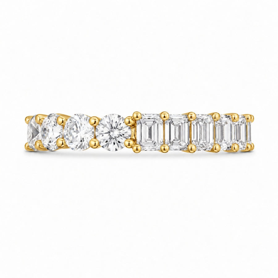 3.60 CT Lab-Grown Diamond Eternity Ring in 14K White Gold (D–F / VS1–VS2)