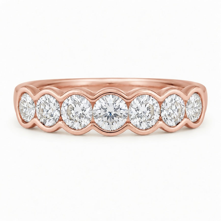 2.10 CT Lab-Grown Diamond Band Ring in 14K White Gold (D–F / VS1–VS2)