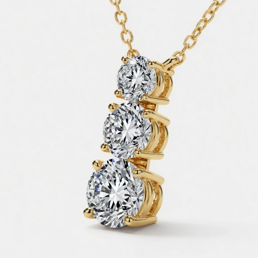 14K White Gold Boundless Ascending Lab-Grown Diamond Pendant (1.50 CTW – D–F / VS1–VS2)