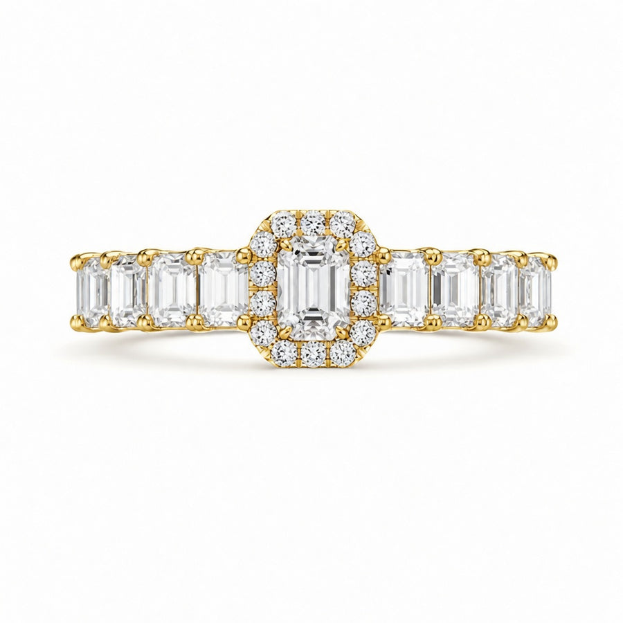 1.50 CT Lab-Grown Diamond Band Fashion Ring in 14K White Gold (D–F / VS1–VS2)