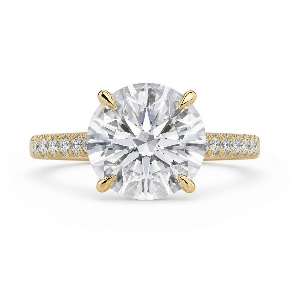 2.00 CT Round Lab-Grown Diamond Hidden Halo Engagement Ring in 14K White Gold – IGI Certified Solitaire Design
