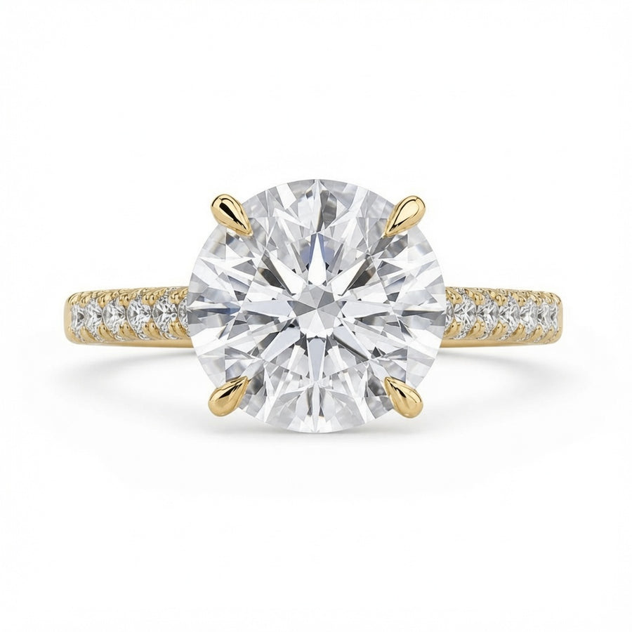 2.00 CT Round Lab-Grown Diamond Hidden Halo Engagement Ring in 14K White Gold – IGI Certified Solitaire Design