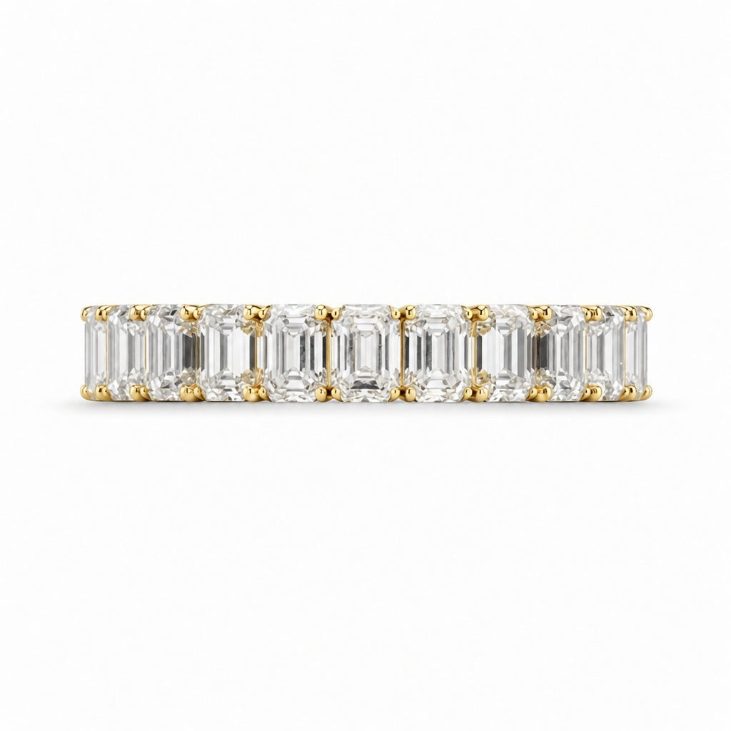 1.61 CT Lab-Grown Diamond Half Eternity Band in 14K White Gold (D–F / VS1–VS2)