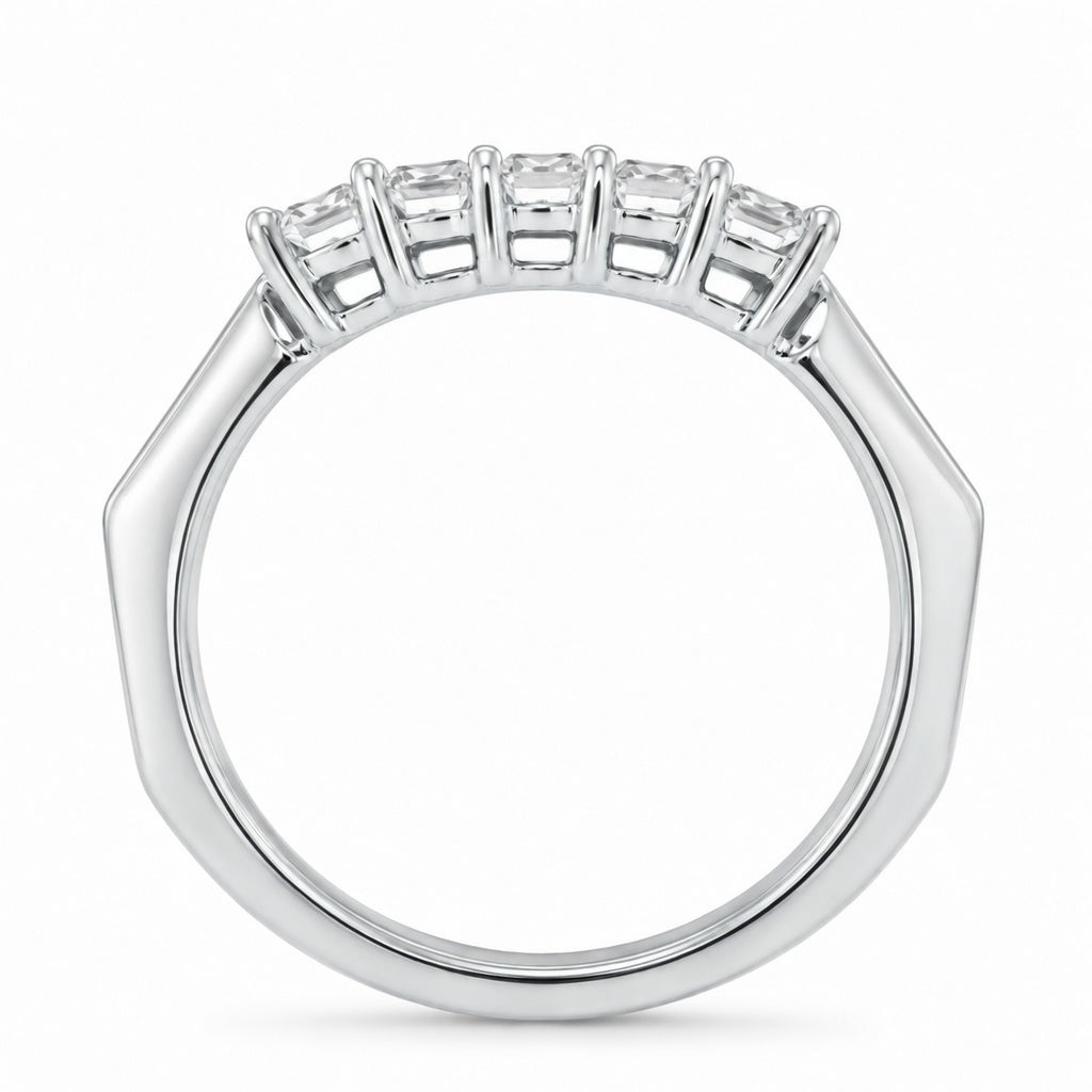 1.60 CT Lab-Grown Diamond Wedding Band Ring in 14K White Gold (D–F / VS1–VS2)