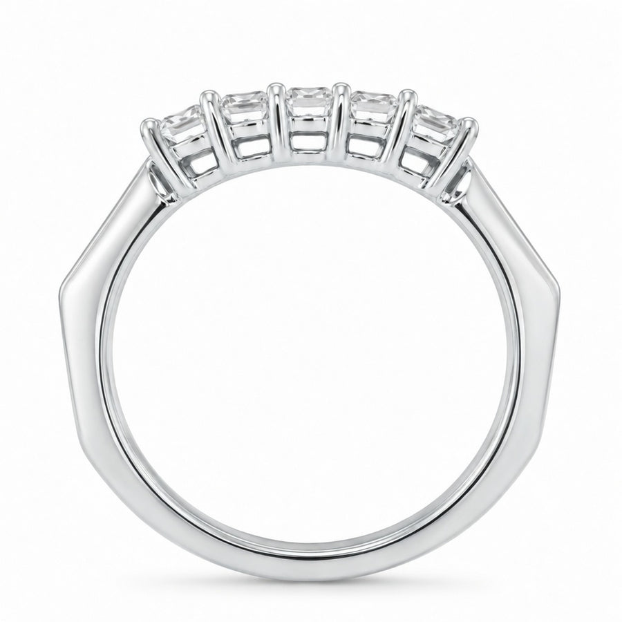 1.60 CT Lab-Grown Diamond Wedding Band Ring in 14K White Gold (D–F / VS1–VS2)