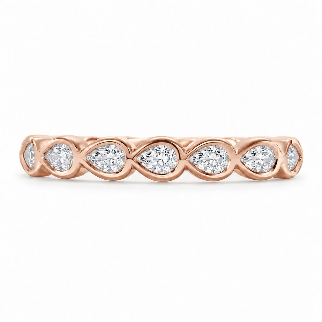 1.00 CT Lab-Grown Diamond Half Eternity Ring in 14K White Gold (D–F / VS1–VS2)