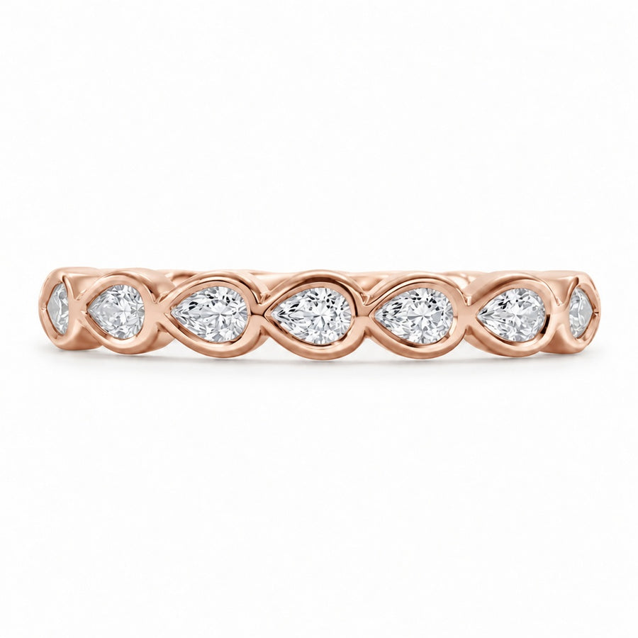 1.00 CT Lab-Grown Diamond Half Eternity Ring in 14K White Gold (D–F / VS1–VS2)