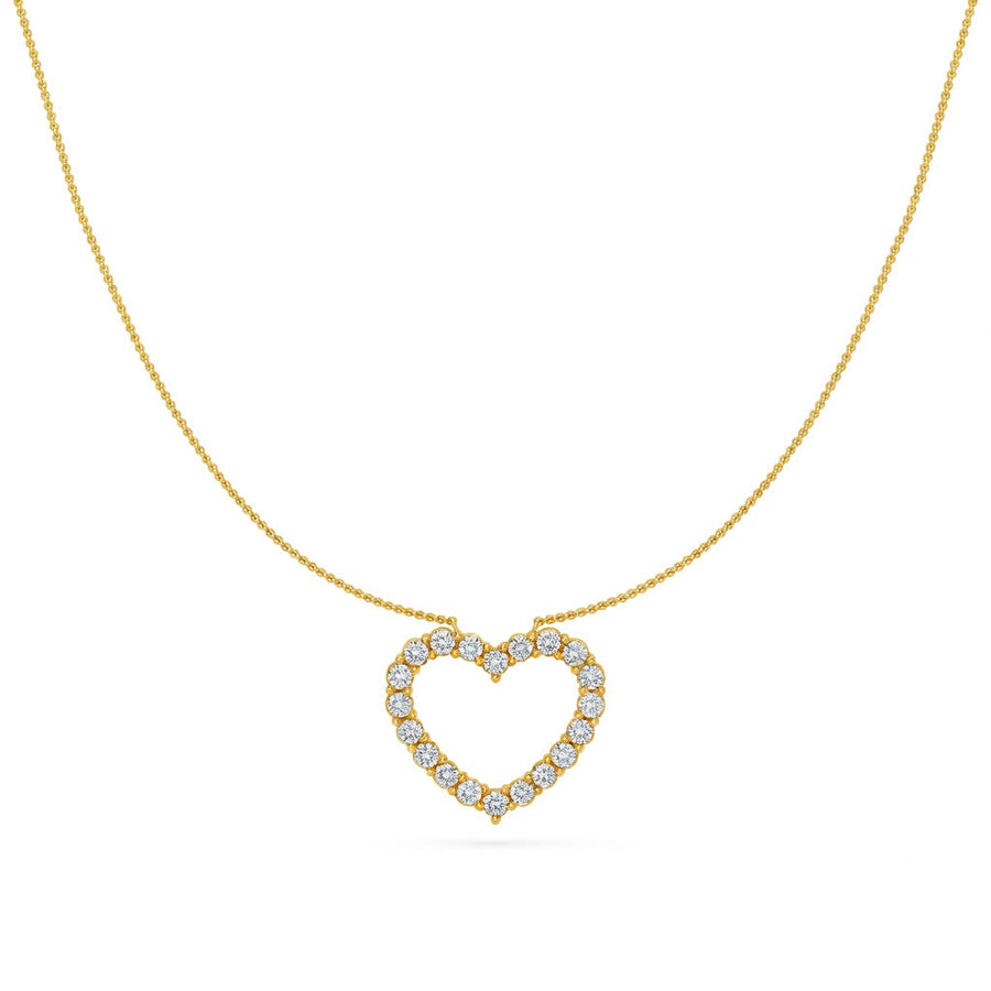 1.4 Ct Round Cut Diamond Pendant Necklace VS1 D-F White Gold 14k