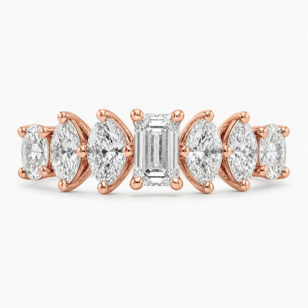 14K White Gold Lab-Grown Diamond Eternity Wedding Band Ring (1.10 CTW – D–F / VS1–VS2)