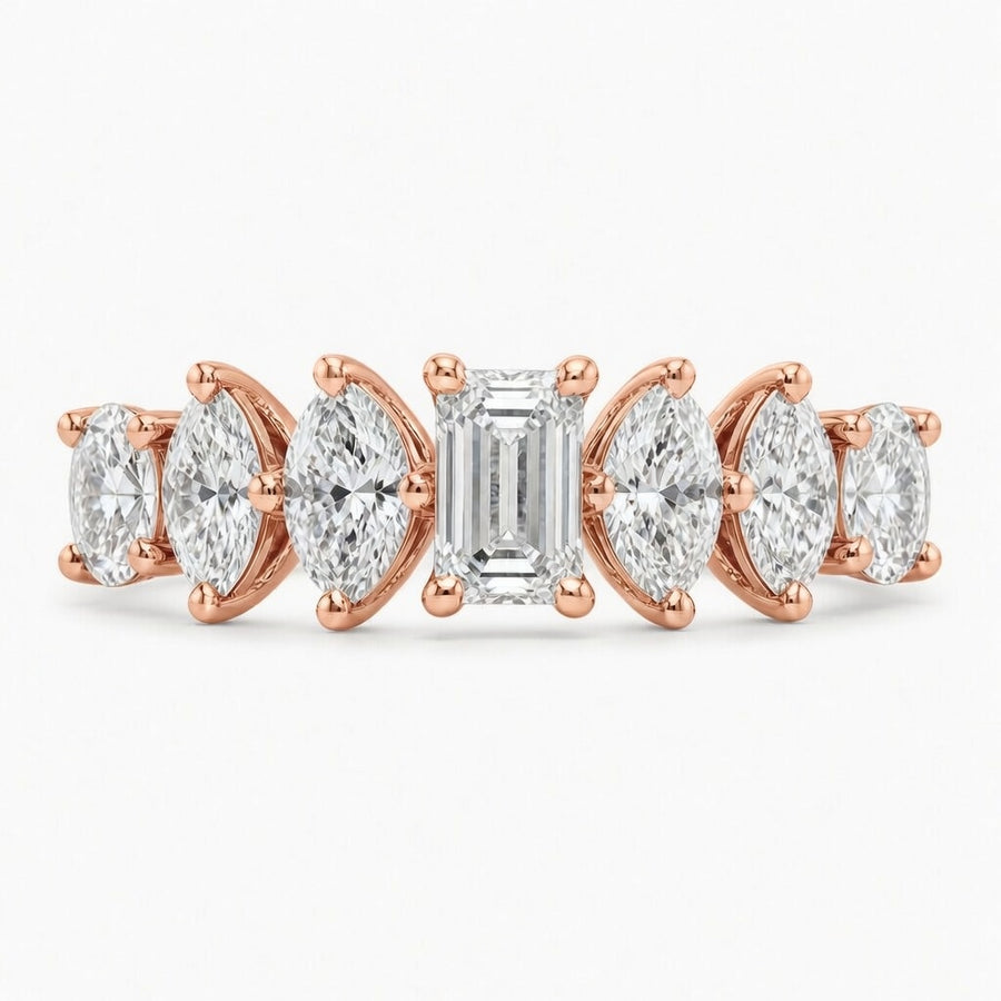 14K White Gold Lab-Grown Diamond Eternity Wedding Band Ring (1.10 CTW – D–F / VS1–VS2)