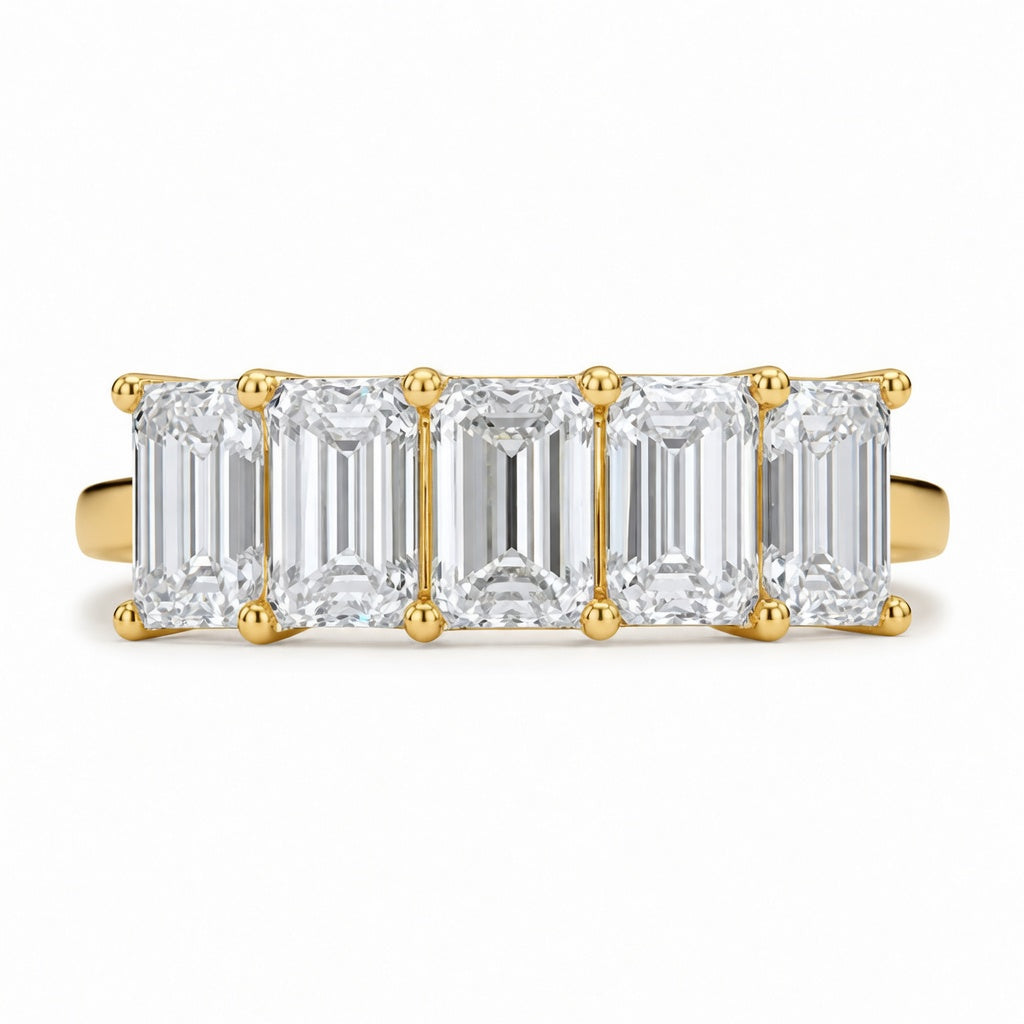 3.20 CT 5-Stone Lab-Grown Diamond Fashion Ring in 14K White Gold (D–F / VS1–VS2)