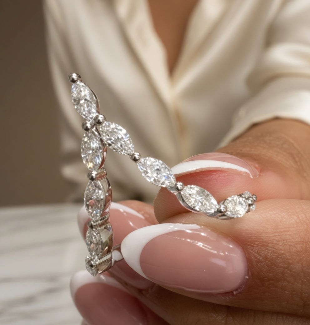 1.30 CT Round Lab-Grown Diamond Statement Ring in 14K White Gold (D–F / VS1–VS2)