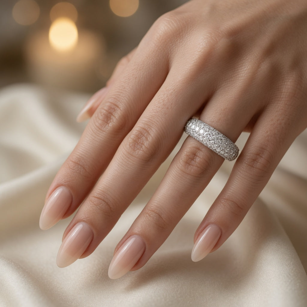 3.05 CT Lab-Grown Diamond Dome Fashion Ring in 14K White Gold (D–F / VS1–VS2)