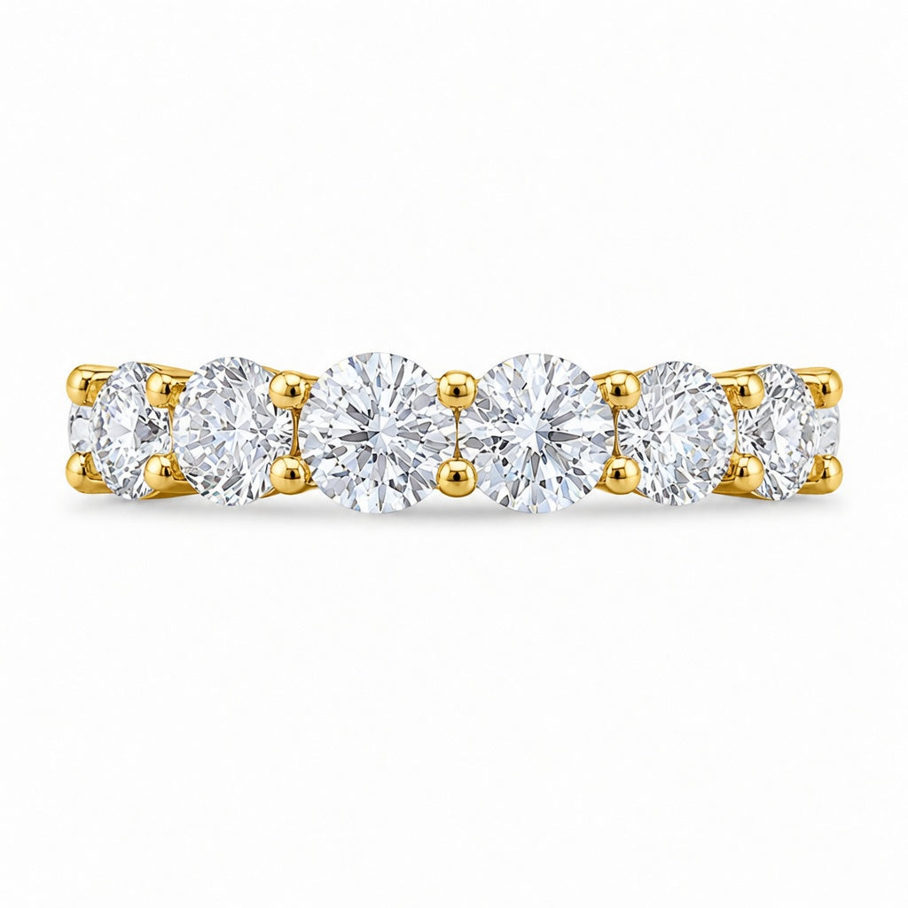 2.20 CT Lab-Grown Diamond Band Ring in 14K White Gold (D–F / VS1–VS2)