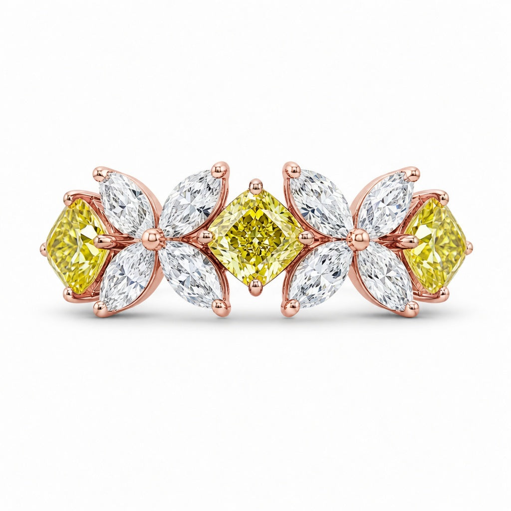 5.70 CT Lab-Grown Diamond Cluster Ring in 14K Gold (D–F / VS1–VS2)